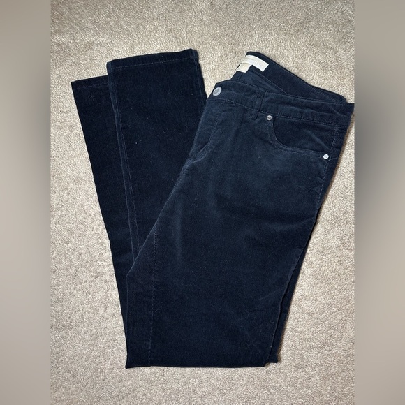 MICHAEL Michael Kors Women's Black Corduroy Mid-Rise Straight Leg Pants Size 8 - Picture 2 of 6